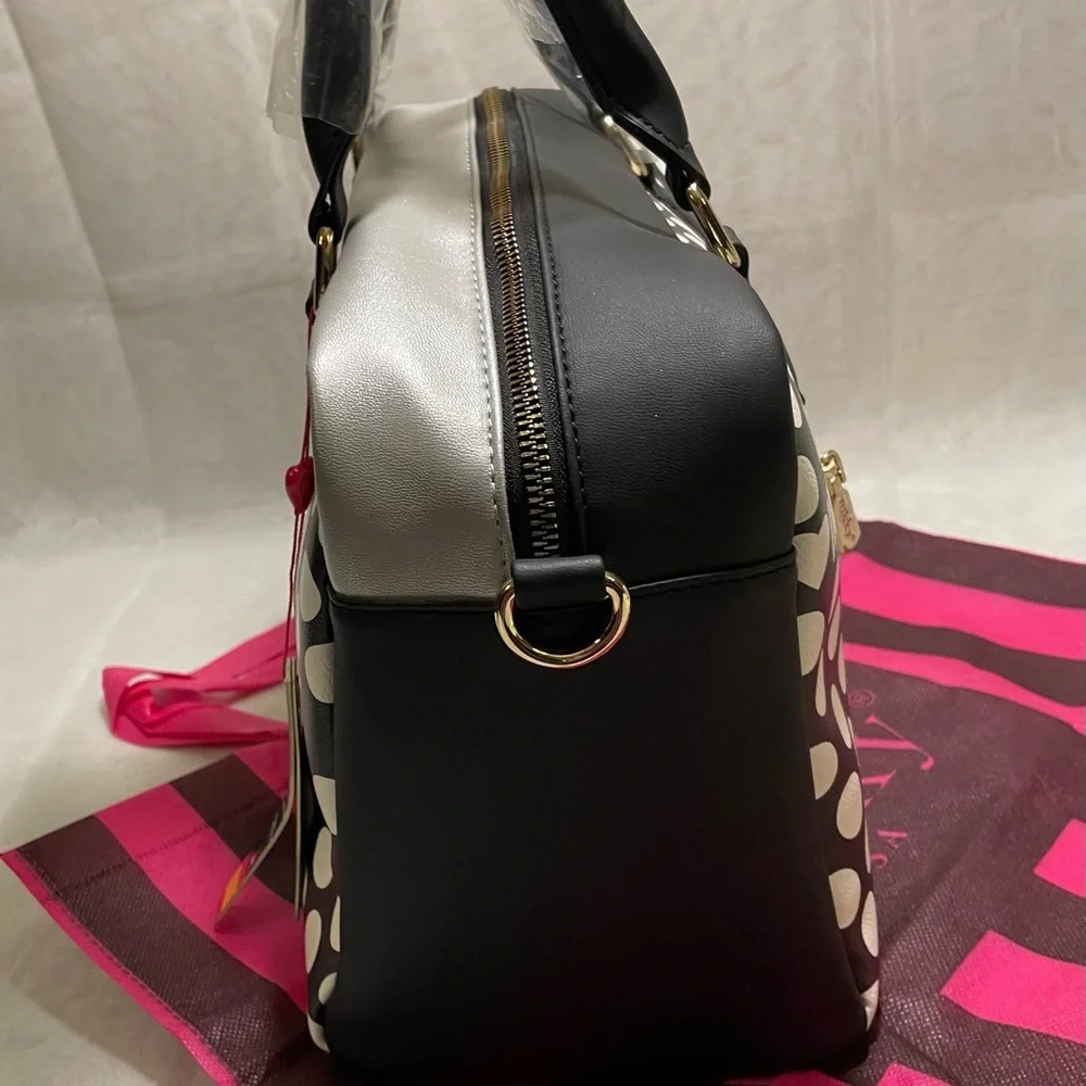 Nikky by Nicole Lee  Love Polka Dot Bowler/Crossbody Bag, NWT
